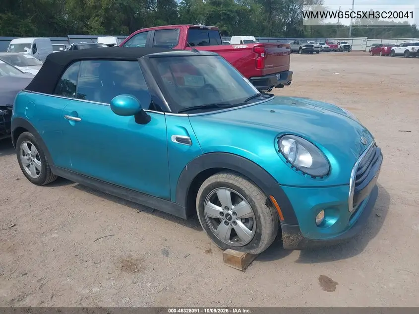 MINI CONVERTIBLE 2017, VIN WMWWG5C5XH3C20041