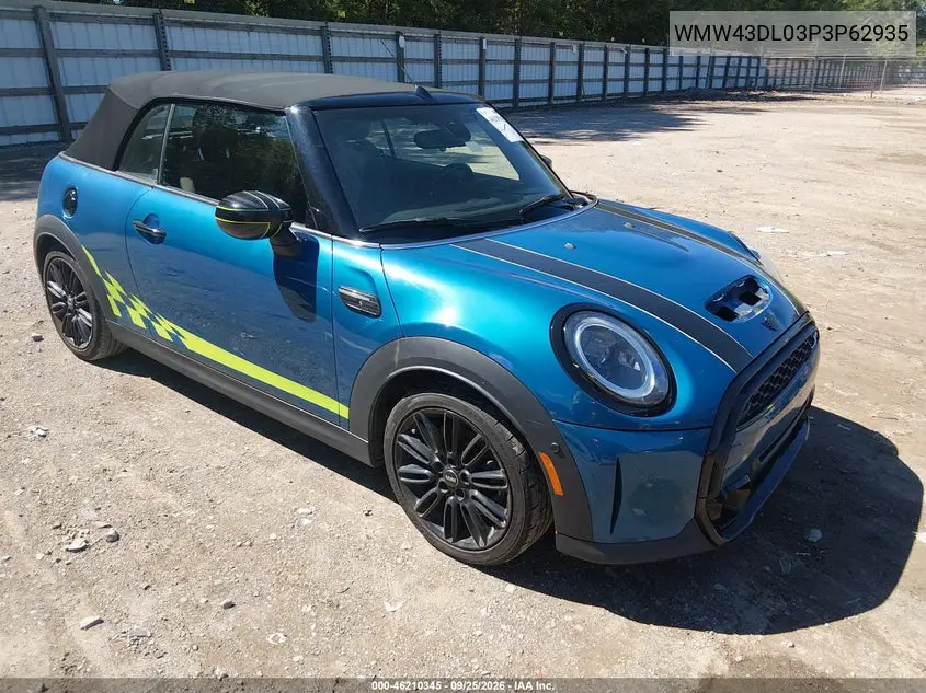 MINI CONVERTIBLE 2023, VIN WMW43DL03P3P62935