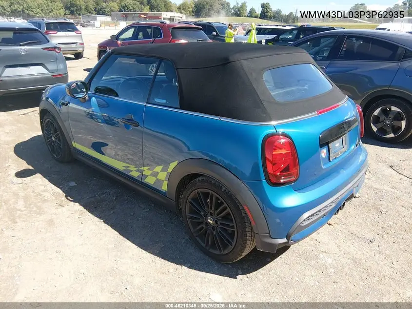 2023 MINI CONVERTIBLE VIN WMW43DL03P3P62935 — фото 3