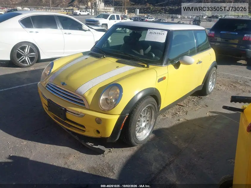 2005 MINI COOPER VIN WMWRC33505TJ73026 — фото 2
