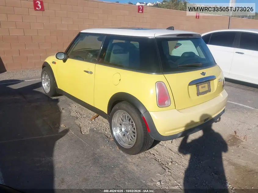 2005 MINI COOPER VIN WMWRC33505TJ73026 — фото 3