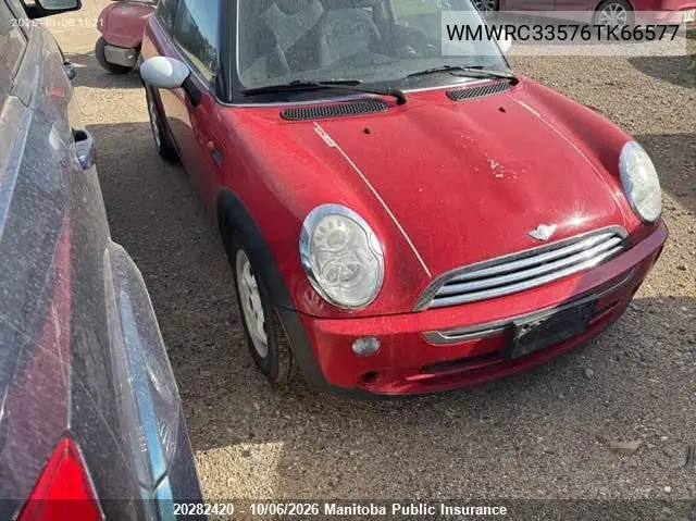 MINI COOPER 2006, VIN WMWRC33576TK66577