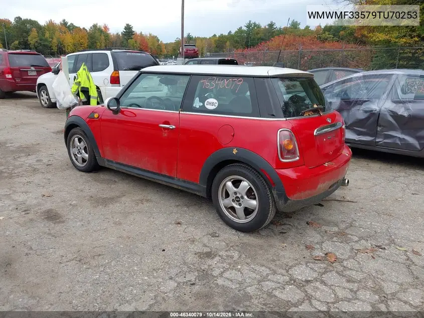 2009 MINI COOPER VIN WMWMF33579TU70253 — фото 3