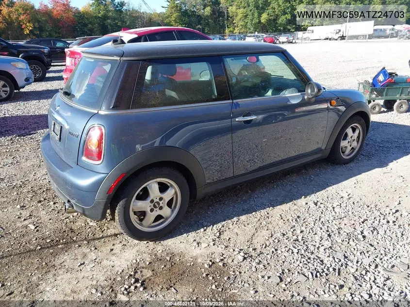 2010 MINI COOPER VIN WMWMF3C59ATZ24703 — фото 4