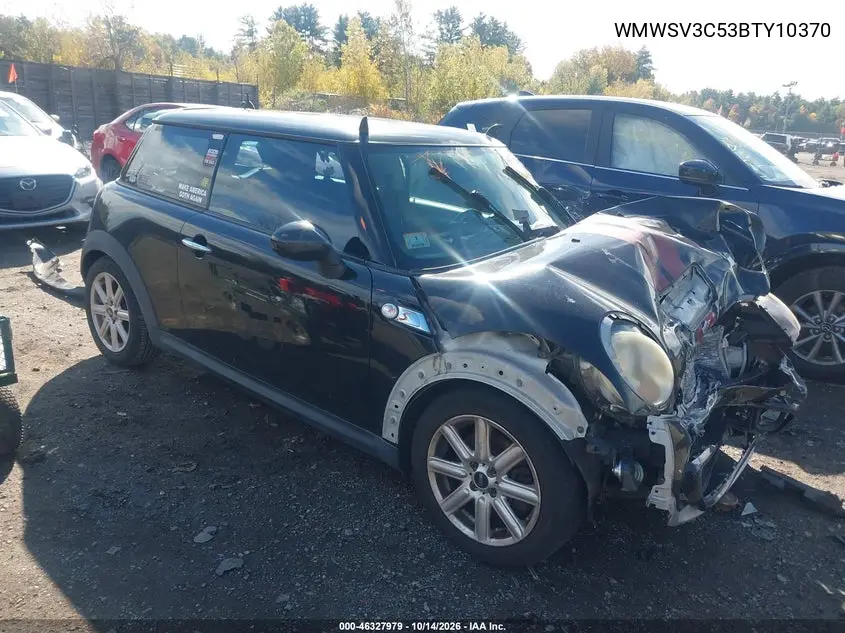 MINI COOPER 2011, VIN WMWSV3C53BTY10370