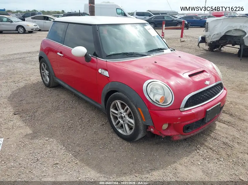 MINI COOPER 2011, VIN WMWSV3C54BTY16226