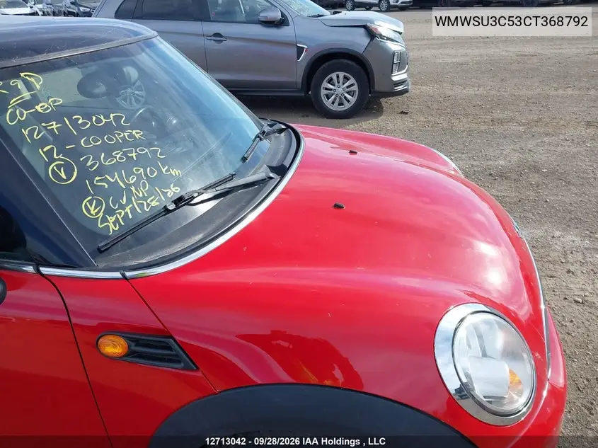 2012 MINI COOPER VIN WMWSU3C53CT368792 — фото 12