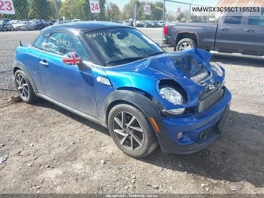 MINI COOPER 2012, VIN WMWSX3C55CT155253