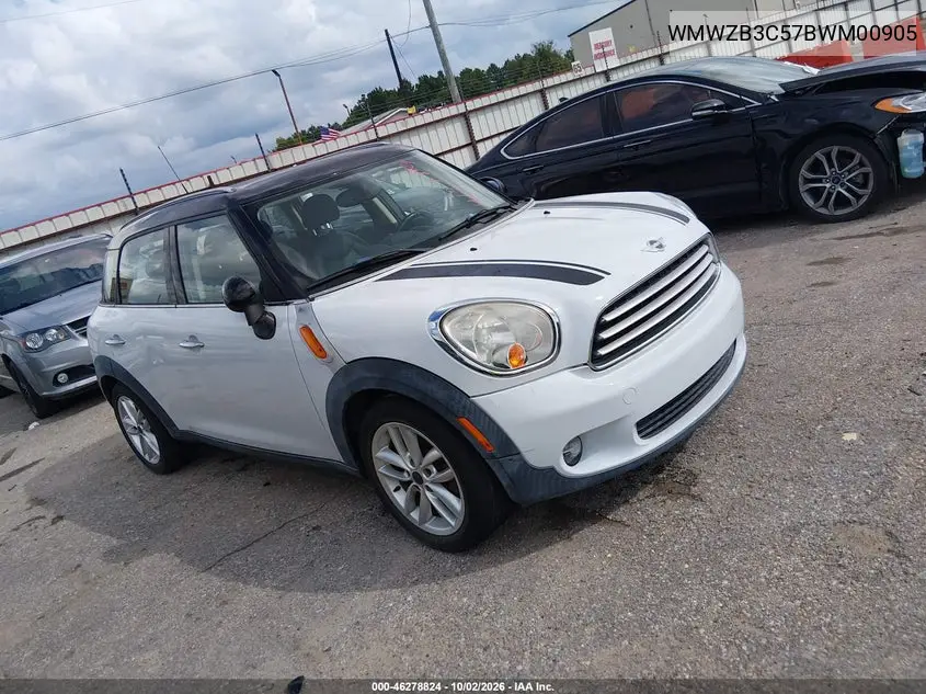 MINI COUNTRYMAN 2011, VIN WMWZB3C57BWM00905