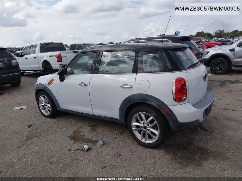 2011 MINI COUNTRYMAN VIN WMWZB3C57BWM00905 — фото 3