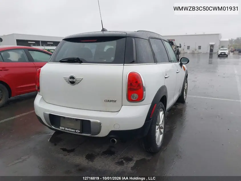 2012 MINI COUNTRYMAN VIN WMWZB3C50CWM01931 — фото 4