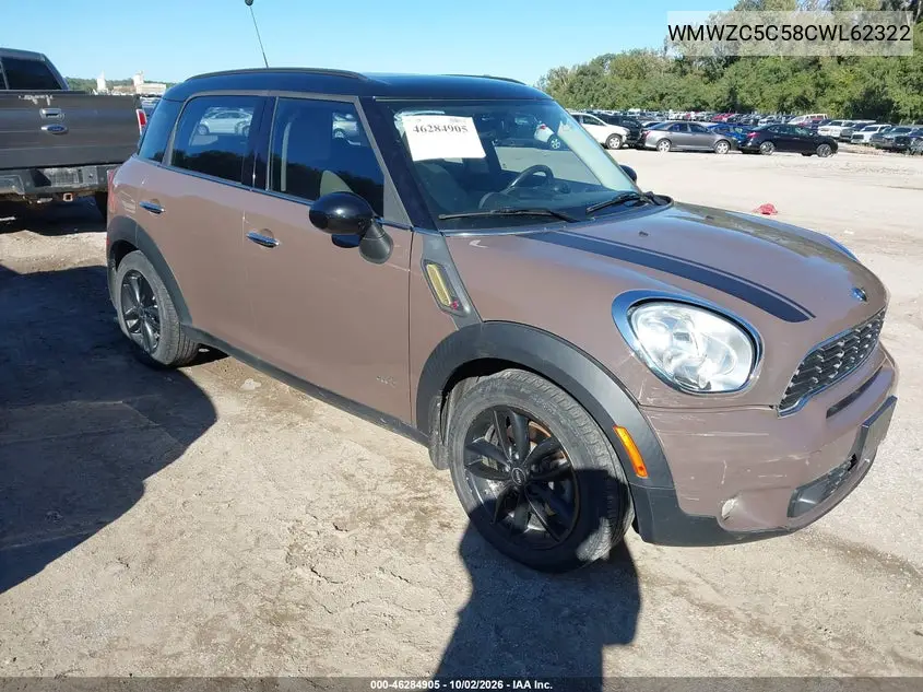 MINI COUNTRYMAN 2012, VIN WMWZC5C58CWL62322
