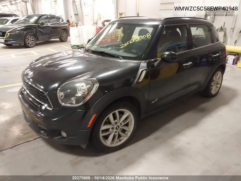 2014 MINI COUNTRYMAN VIN WMWZC5C58EWP40948 — фото 2