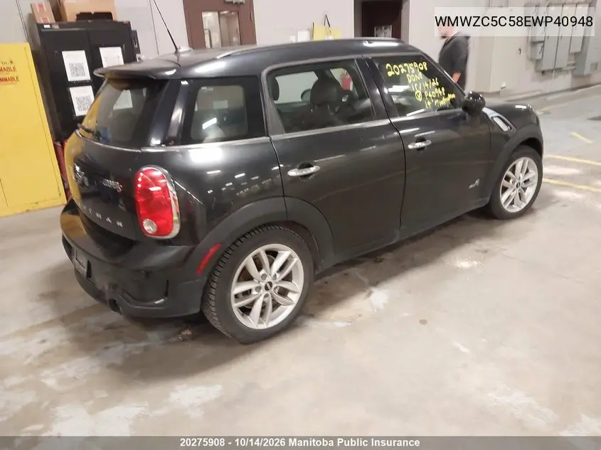 2014 MINI COUNTRYMAN VIN WMWZC5C58EWP40948 — фото 4