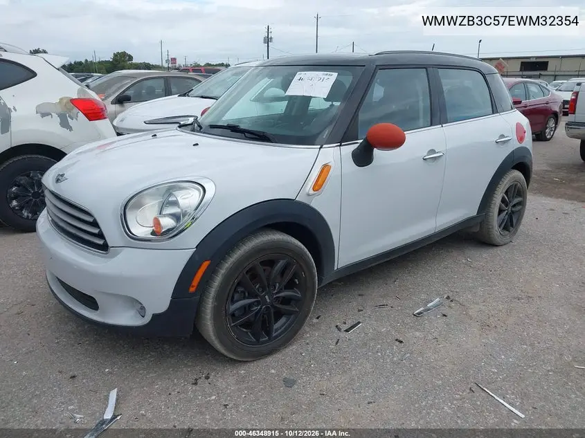 2014 MINI COUNTRYMAN VIN WMWZB3C57EWM32354 — фото 2