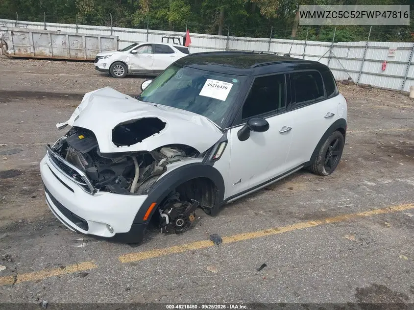 2015 MINI COUNTRYMAN VIN WMWZC5C52FWP47816 — фото 2