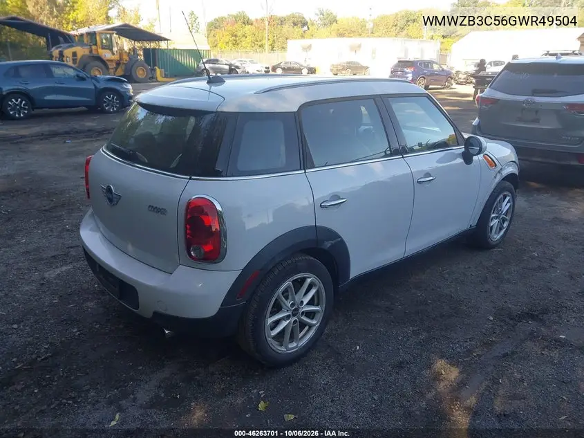 2016 MINI COUNTRYMAN VIN WMWZB3C56GWR49504 — фото 4