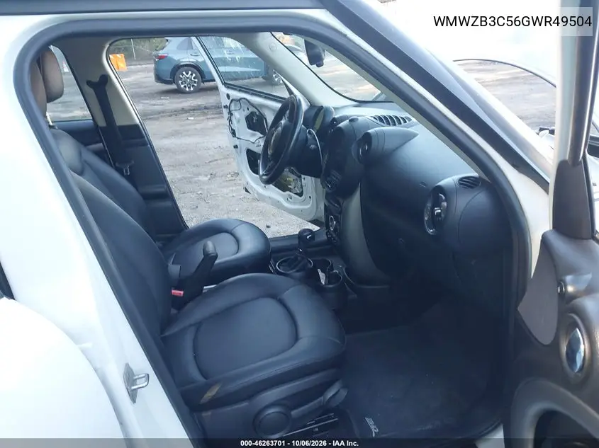 2016 MINI COUNTRYMAN VIN WMWZB3C56GWR49504 — фото 5