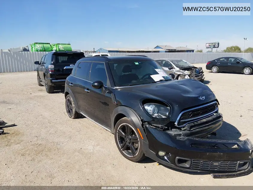 MINI COUNTRYMAN 2016, VIN WMWZC5C57GWU20250