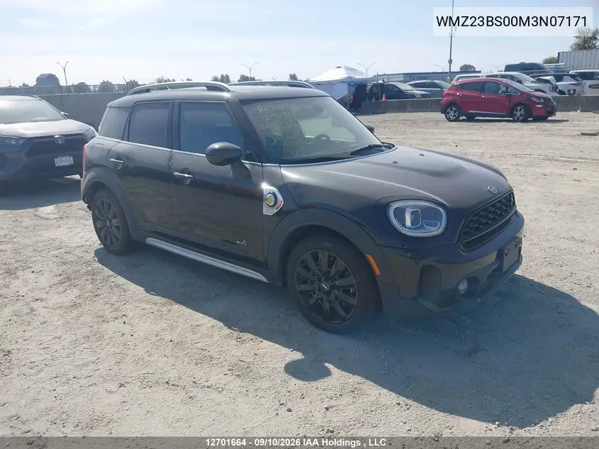 MINI COUNTRYMAN 2021, VIN WMZ23BS00M3N07171