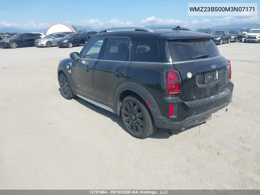2021 MINI COUNTRYMAN VIN WMZ23BS00M3N07171 — фото 3