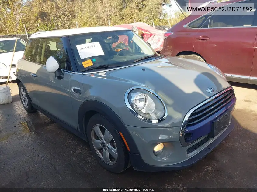 MINI HATCH 2018, VIN WMWXP5C52J2D71892