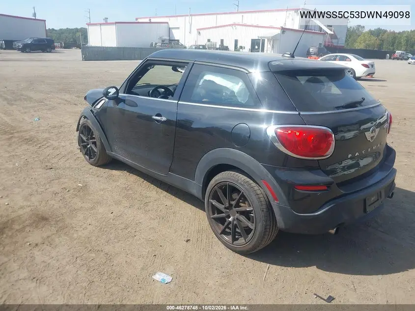 2013 MINI PACEMAN VIN WMWSS5C53DWN49098 — фото 3