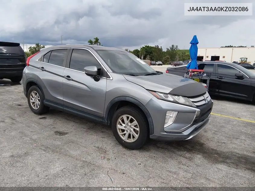 MITSUBISHI ECLIPSE CROSS 2019, VIN JA4AT3AA0KZ032086