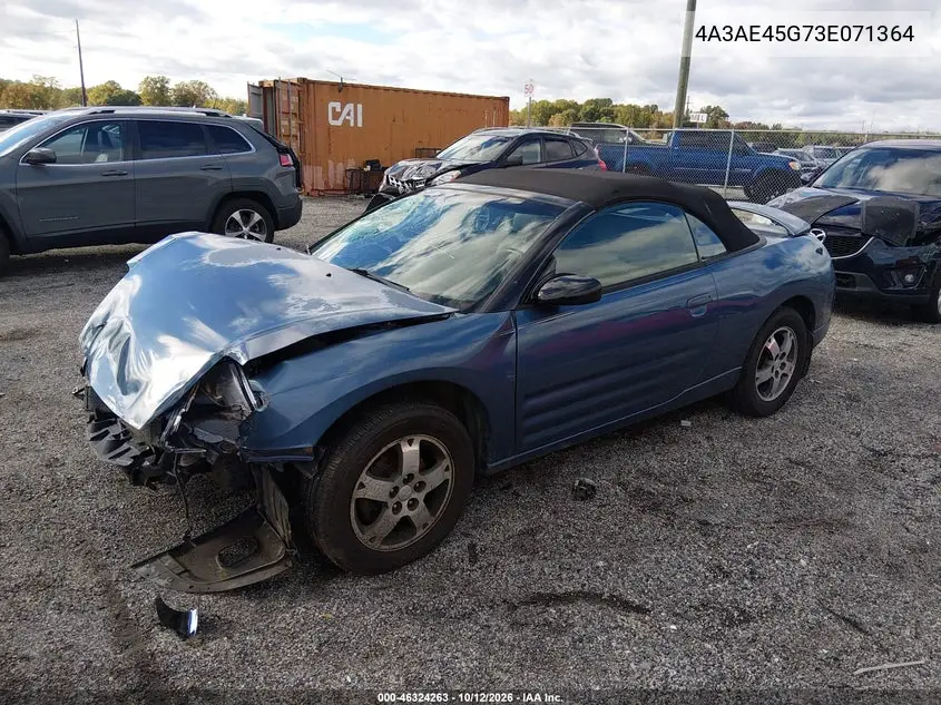 2003 MITSUBISHI ECLIPSE VIN 4A3AE45G73E071364 — фото 2