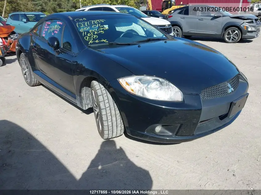 MITSUBISHI ECLIPSE 2011, VIN 4A31K2DF0BE601016