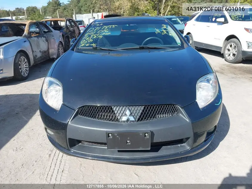 2011 MITSUBISHI ECLIPSE VIN 4A31K2DF0BE601016 — фото 12