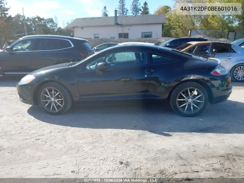 2011 MITSUBISHI ECLIPSE VIN 4A31K2DF0BE601016 — фото 14