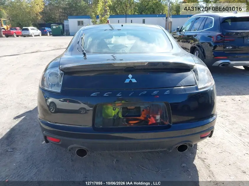 2011 MITSUBISHI ECLIPSE VIN 4A31K2DF0BE601016 — фото 16