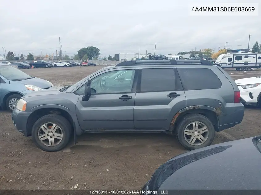 2006 MITSUBISHI ENDEAVOR VIN 4A4MM31S06E603669 — фото 14