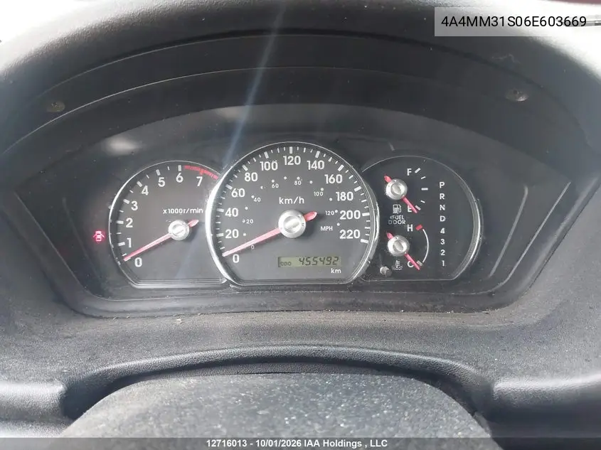 2006 MITSUBISHI ENDEAVOR VIN 4A4MM31S06E603669 — фото 7