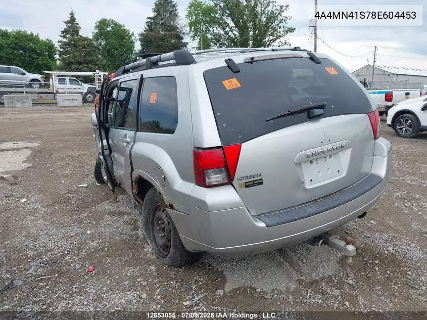 2008 MITSUBISHI ENDEAVOR VIN 4A4MN41S78E604453 — фото 3