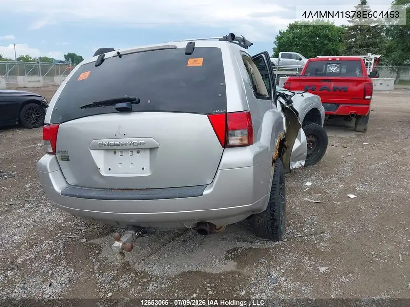 2008 MITSUBISHI ENDEAVOR VIN 4A4MN41S78E604453 — фото 4