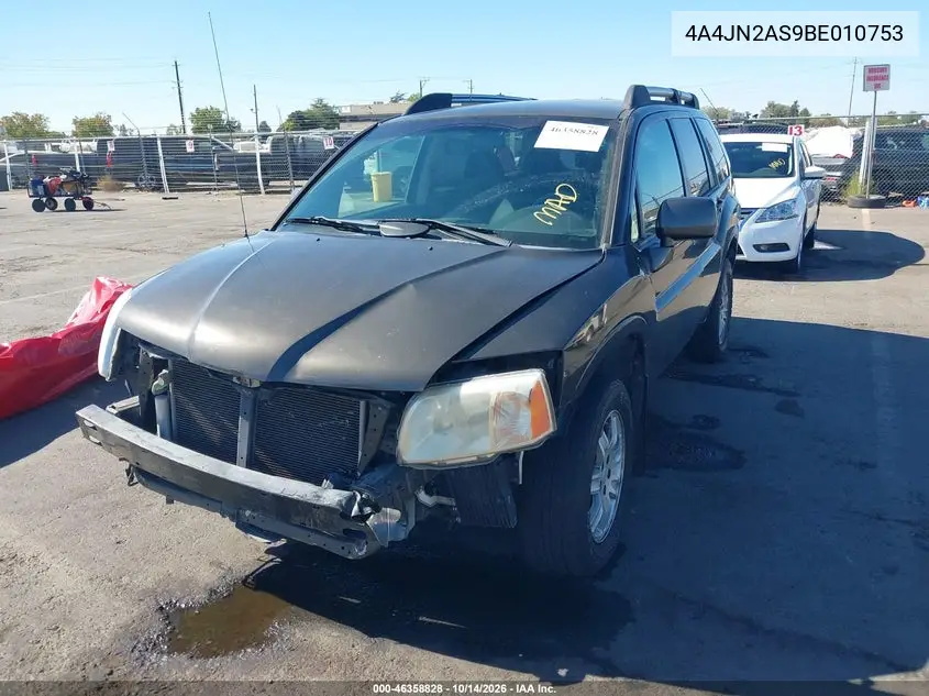 2011 MITSUBISHI ENDEAVOR VIN 4A4JN2AS9BE010753 — фото 2