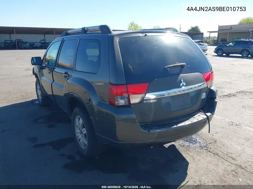 2011 MITSUBISHI ENDEAVOR VIN 4A4JN2AS9BE010753 — фото 3