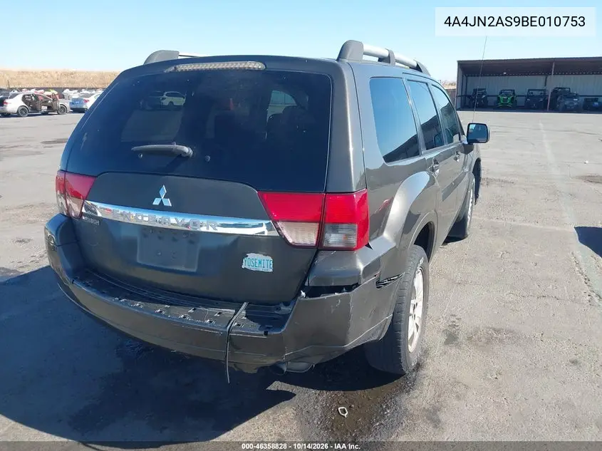 2011 MITSUBISHI ENDEAVOR VIN 4A4JN2AS9BE010753 — фото 4
