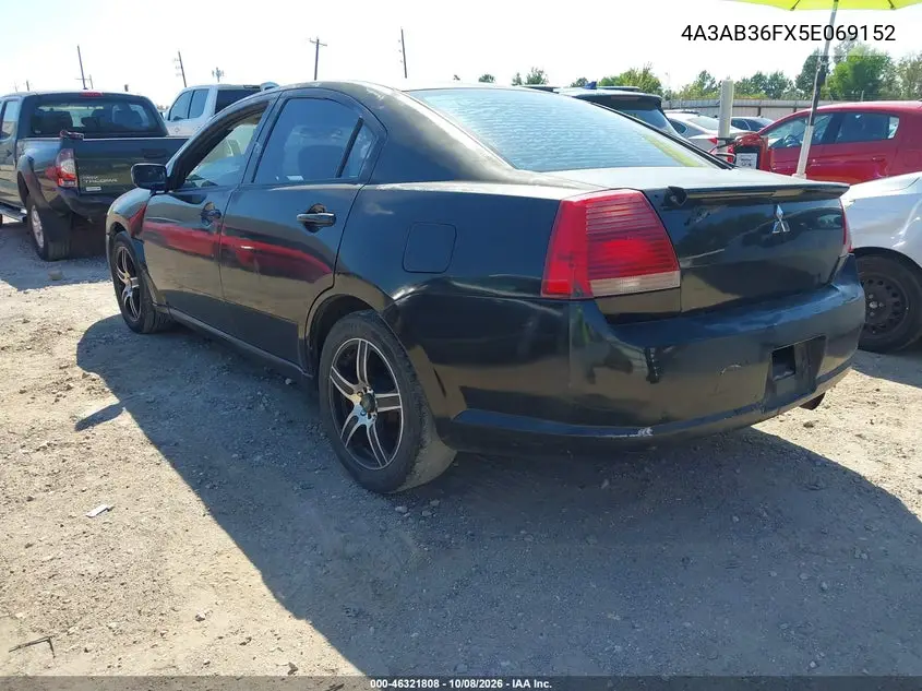 2005 MITSUBISHI GALANT VIN 4A3AB36FX5E069152 — фото 3