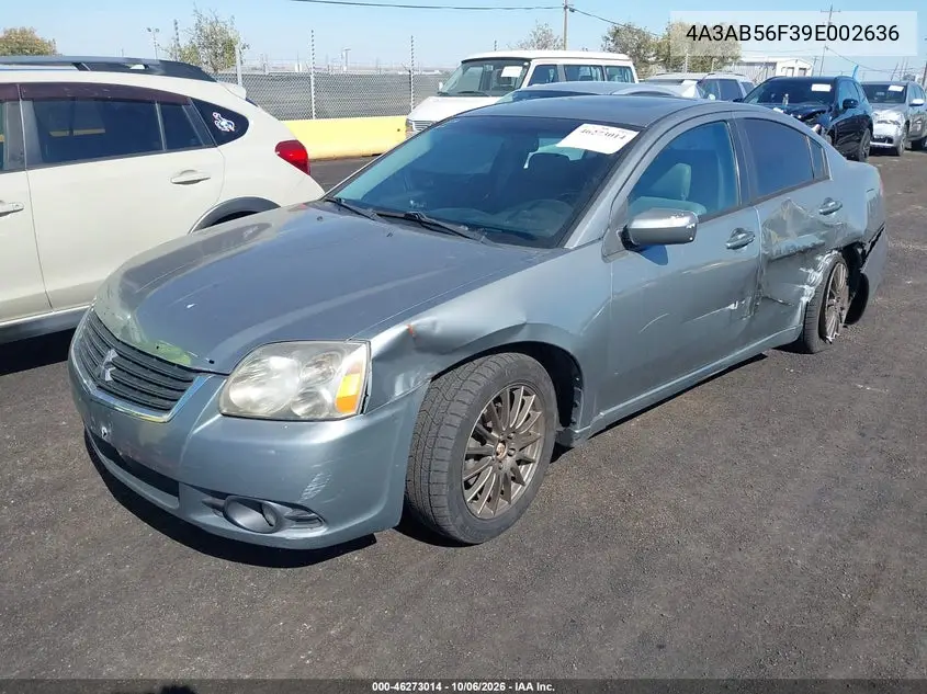 2009 MITSUBISHI GALANT VIN 4A3AB56F39E002636 — фото 2
