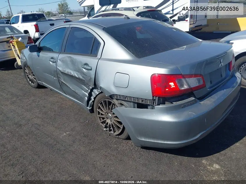 2009 MITSUBISHI GALANT VIN 4A3AB56F39E002636 — фото 3