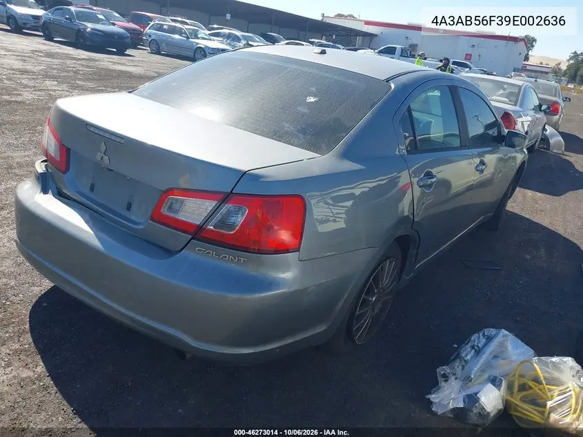 2009 MITSUBISHI GALANT VIN 4A3AB56F39E002636 — фото 4