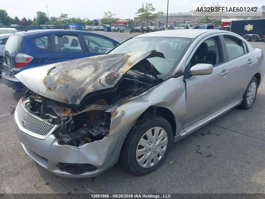2010 MITSUBISHI GALANT VIN 4A32B3FF1AE601242 — фото 2