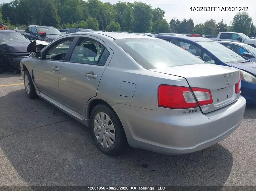 2010 MITSUBISHI GALANT VIN 4A32B3FF1AE601242 — фото 3