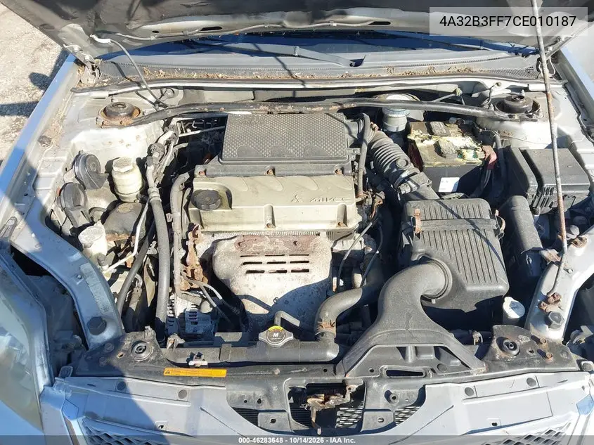 2012 MITSUBISHI GALANT VIN 4A32B3FF7CE010187 — фото 10