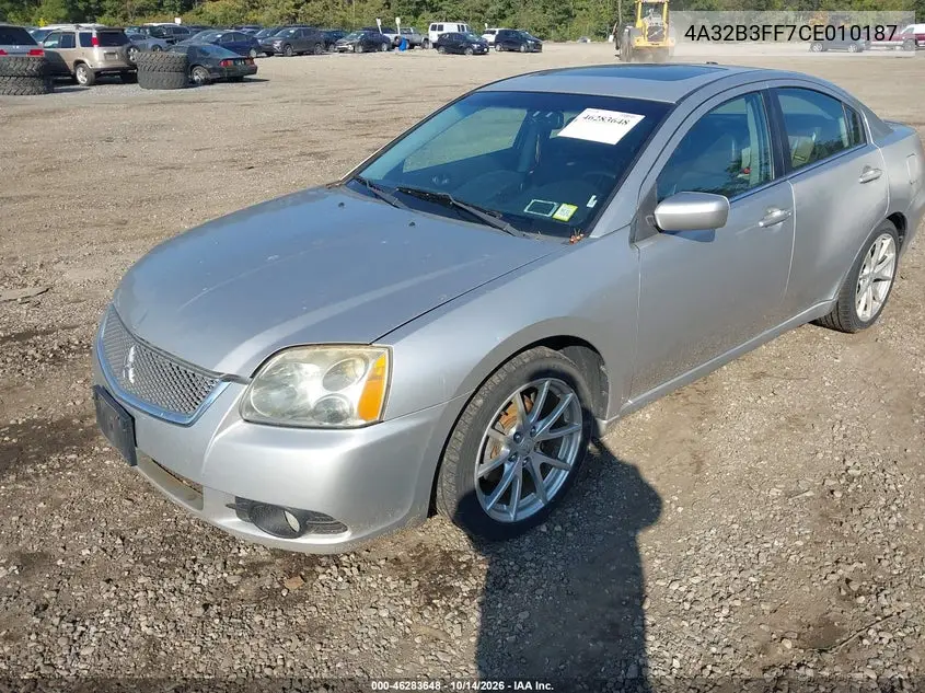 2012 MITSUBISHI GALANT VIN 4A32B3FF7CE010187 — фото 2