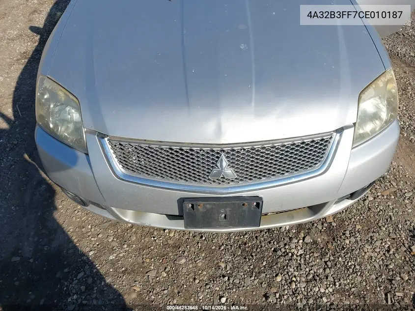 2012 MITSUBISHI GALANT VIN 4A32B3FF7CE010187 — фото 6