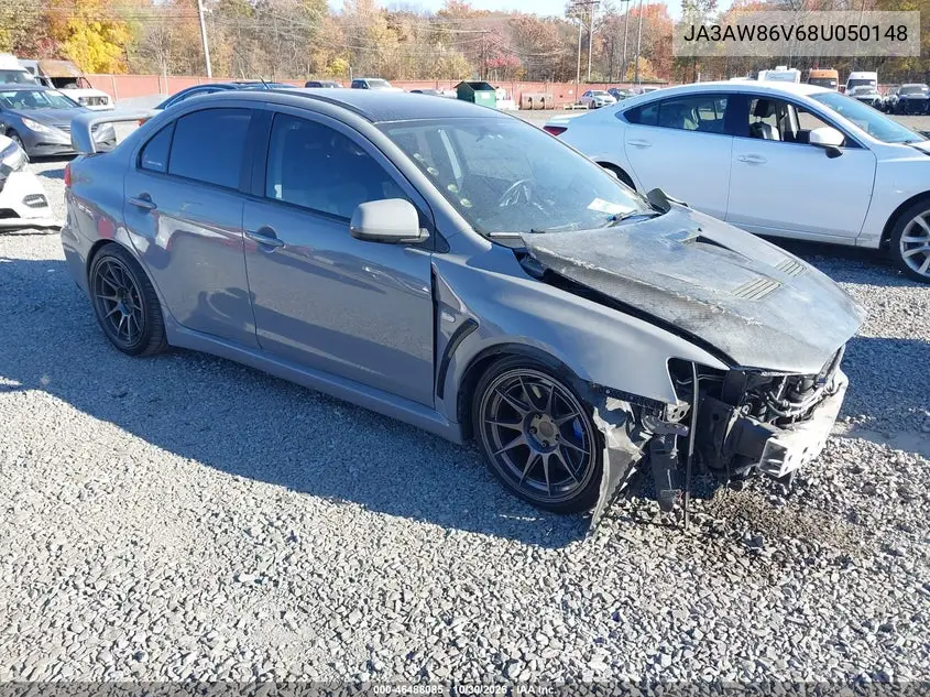 MITSUBISHI LANCER EVOLUTION 2008, VIN JA3AW86V68U050148